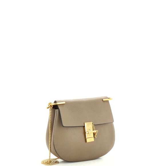 Chloe Drew Crossbody Bag Leather Small Neutral - Picture 2 of 7